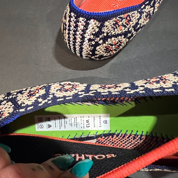 Rothys Loafer Sapphire Mosaic Size 13 Retired Pattern - Picture 4 of 5